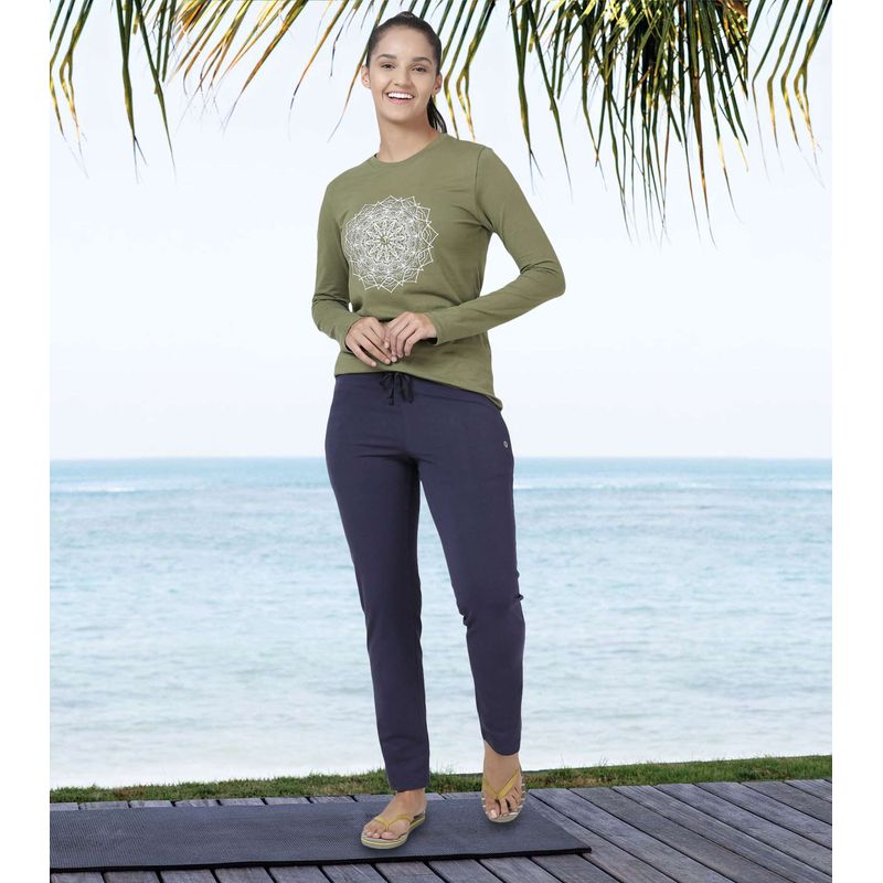 Enamor Essentials E014 Women's Cotton Lounge Pants - Navy (XXL) - E014