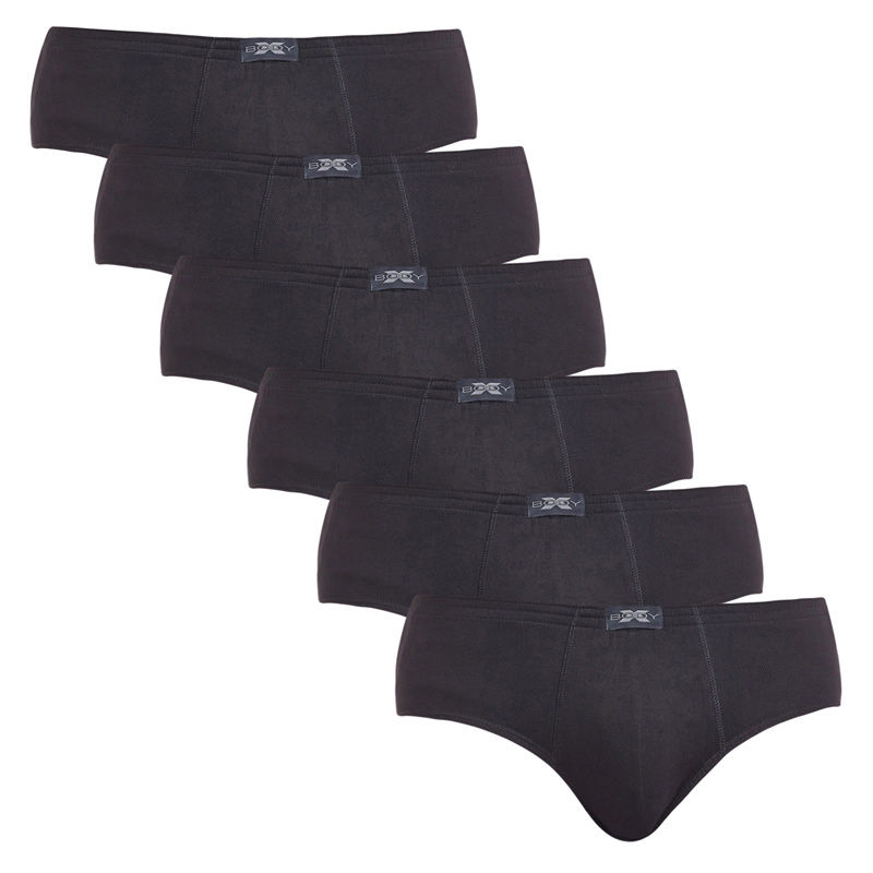 BODYX Pack Of 6 Solid Briefs In Black Color (S)