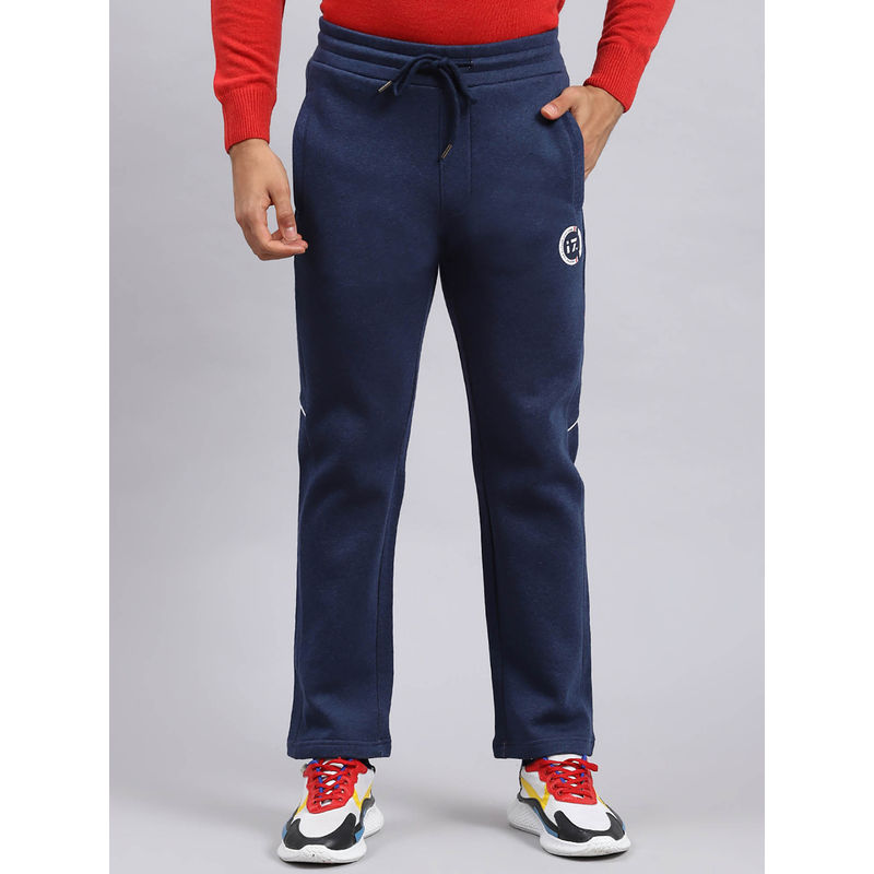 Monte Carlo Blue Solid Regular Fit Track Pant (42)