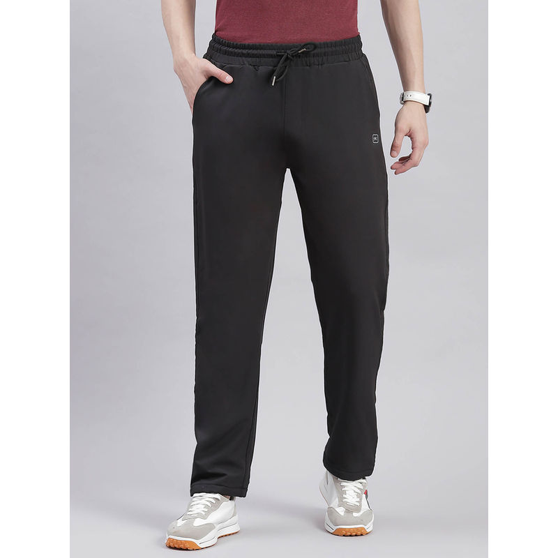 Monte Carlo Black Solid Regular Fit Track Pant (42)
