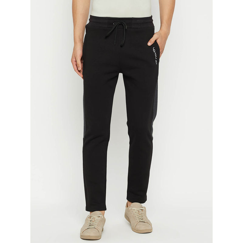 98 Degree North Men Fleece Winterwear Trackpant - Black (M)