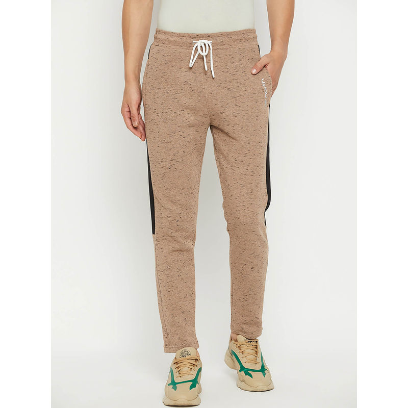 98 Degree North Men Fleece Winterwear Trackpant - Khaki (M)