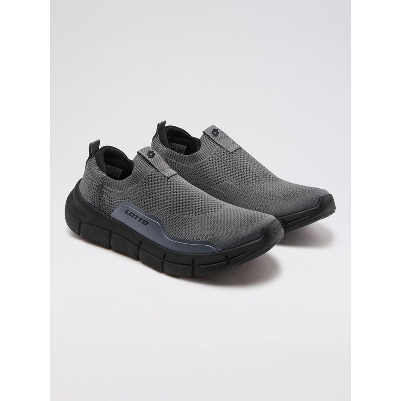LOTTO Pulsestep Slip-On Grey Walking Shoes for Men (UK 8)