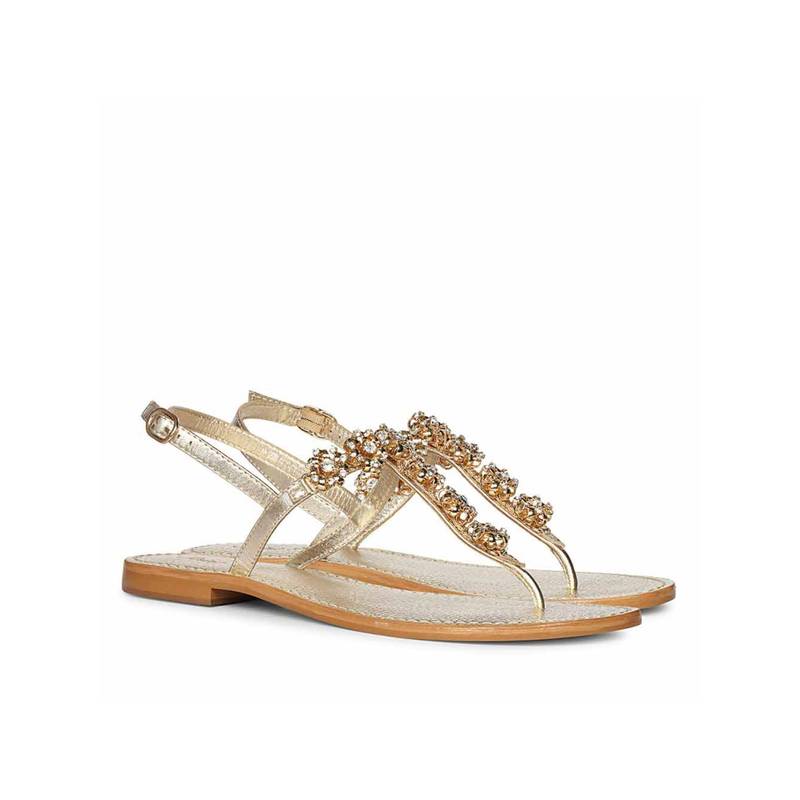 Saint G Women Gold Sandals (UK 3)