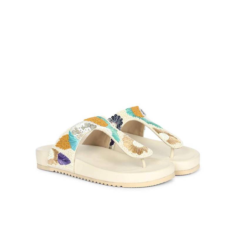 Saint G Women Off-White Sandals (UK 3)