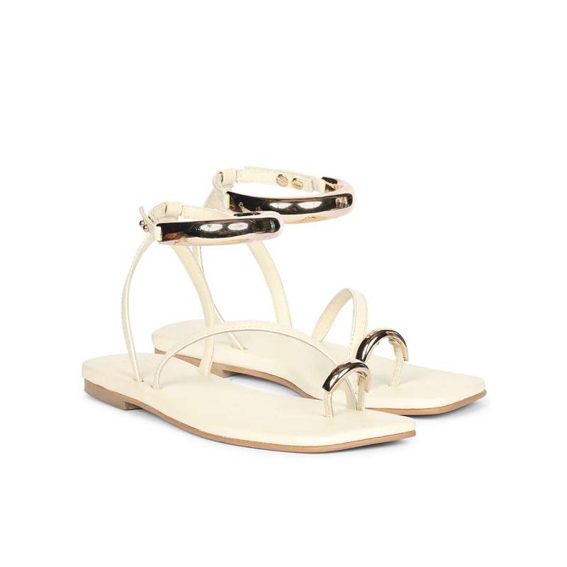 Saint G Women Beige Sandals (UK 3)