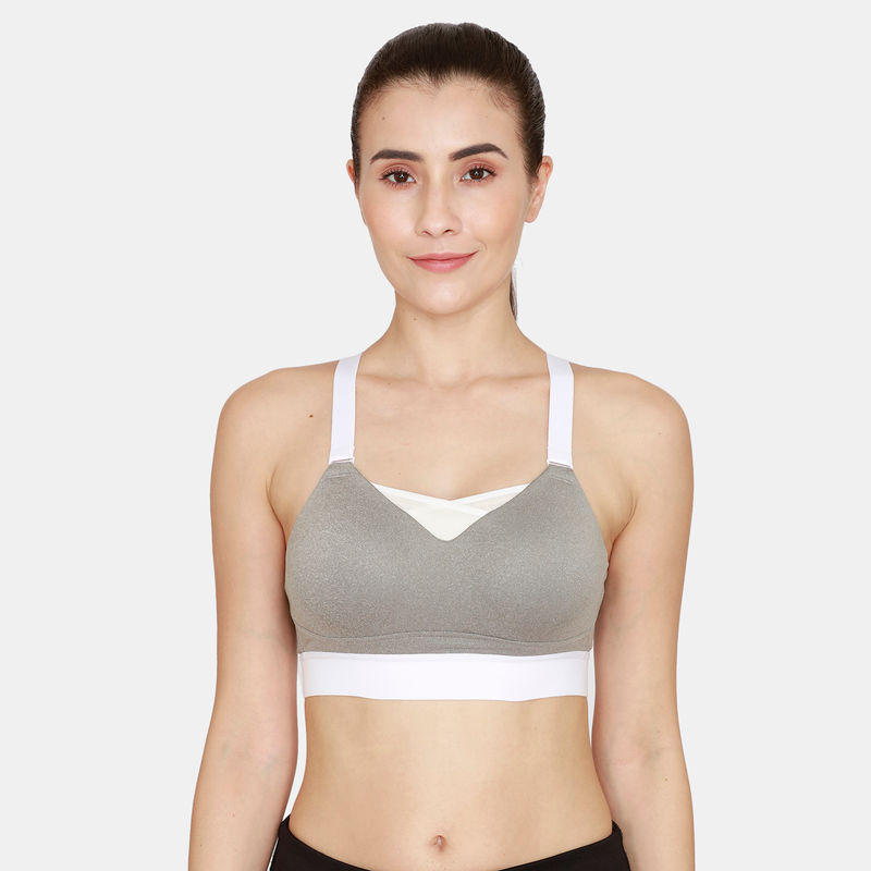 Zivame High Impact Padded Sports Bra Grey Buy Zivame High Impact