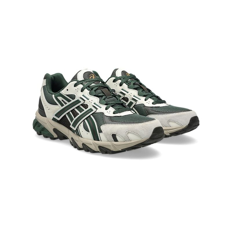 ASICS Green Synthetic Leather Round Toe Sneakers (US 4)