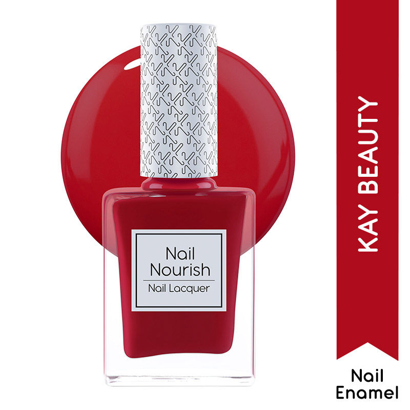 Kay Beauty Nail Nourish Nail Enamel Polish - Crimson Hue 35