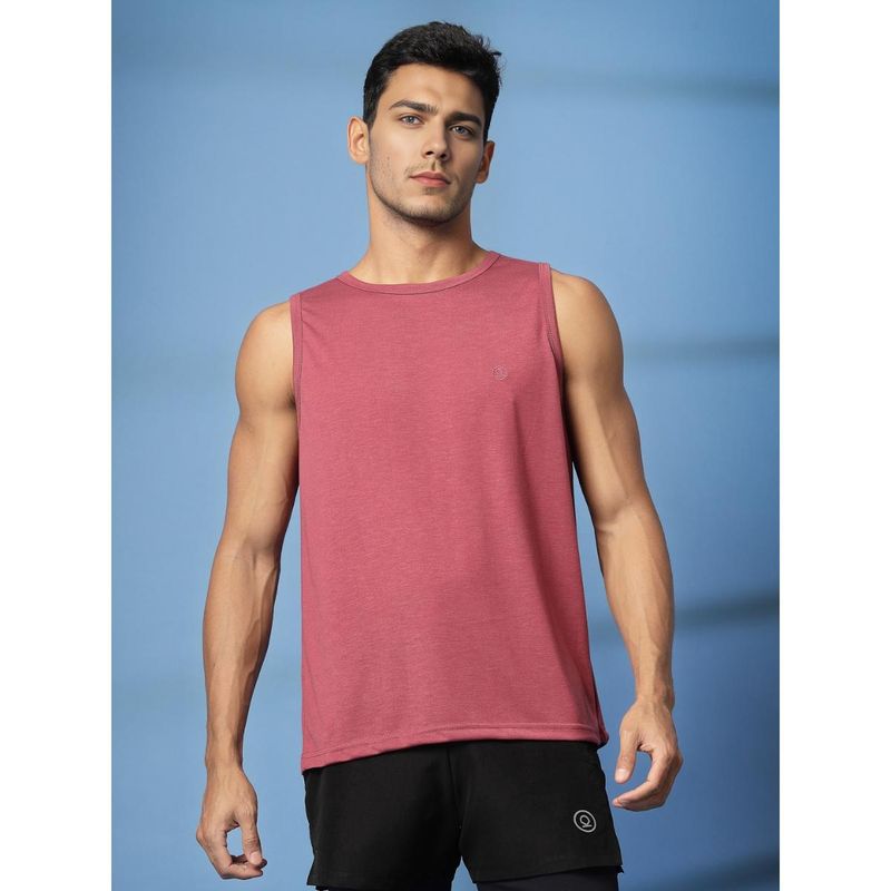 CHKOKKO Pink Men Cotton Gym Tank Tops (M)