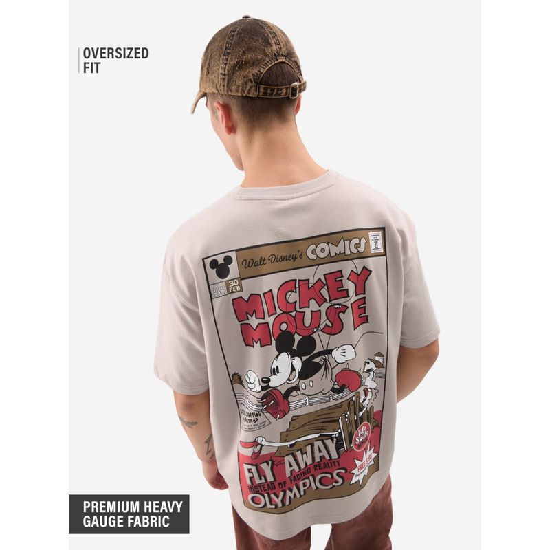 The Souled Store Official Mickey Mouse Fly Away Oversized T-Shirt (2XL)
