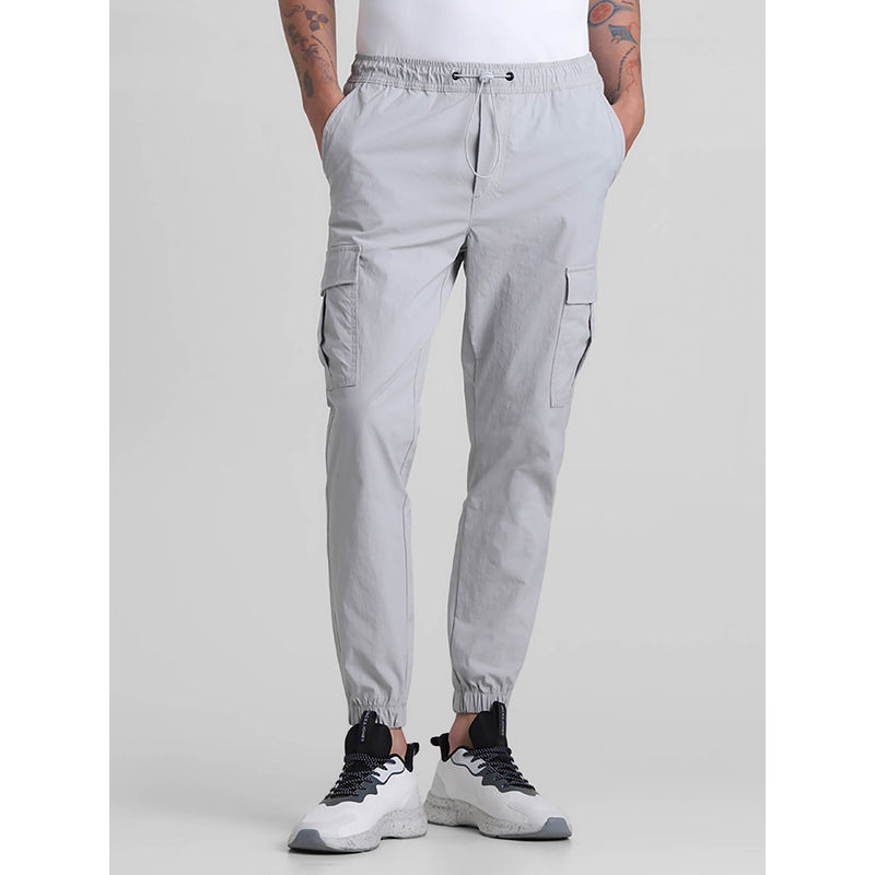Jack & Jones Grey Slim Fit Stretch Cargo Pants (M)