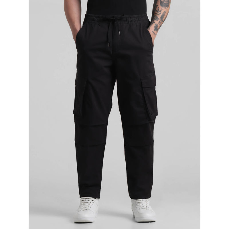 Jack & Jones Black Regular Fit Stretch Cargo Pants (S)