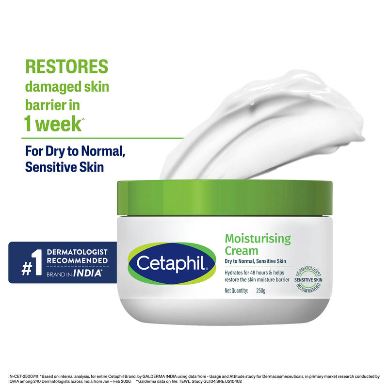 Cetaphil Moisturising Cream Restores Damaged Skin Barrier In 1 Week