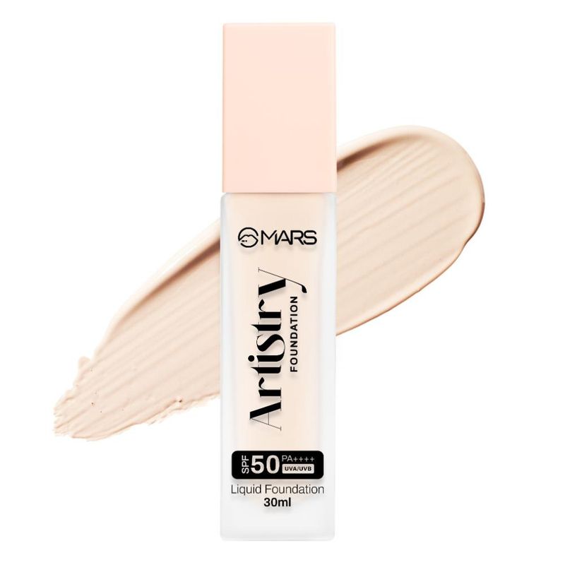 MARS SPF50 PA++++ Artistry Liquid Foundation - 01-Warm Vanilla