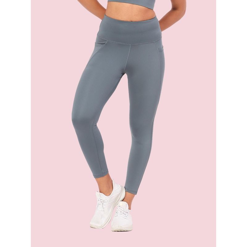 Enamor High rise 7/8th length Adjustable drawstring Workout leggings For Women - A605 (M)