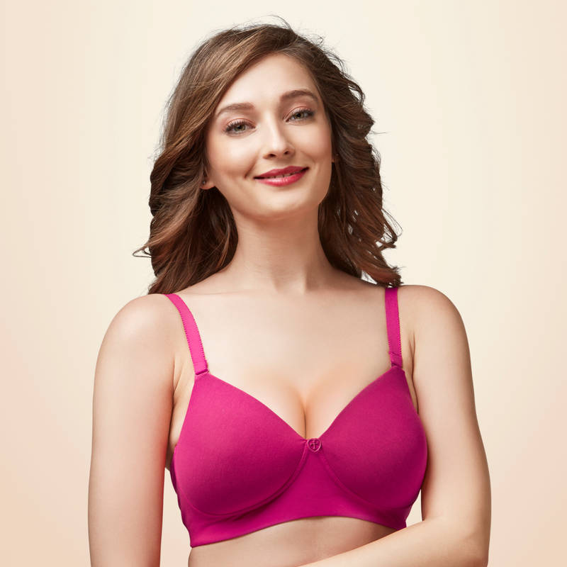 Trylo Vivanta Lightly-padded Full Coverage T-shirt Bra - Raspberry (32D)