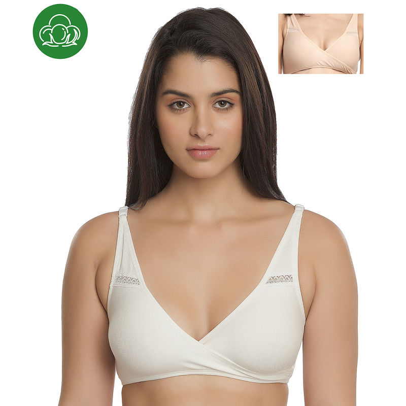 Inner Sense Organic Antimicrobial Sleeping/Feeding Bra Pack Of 2 - Multi-Color (36D)