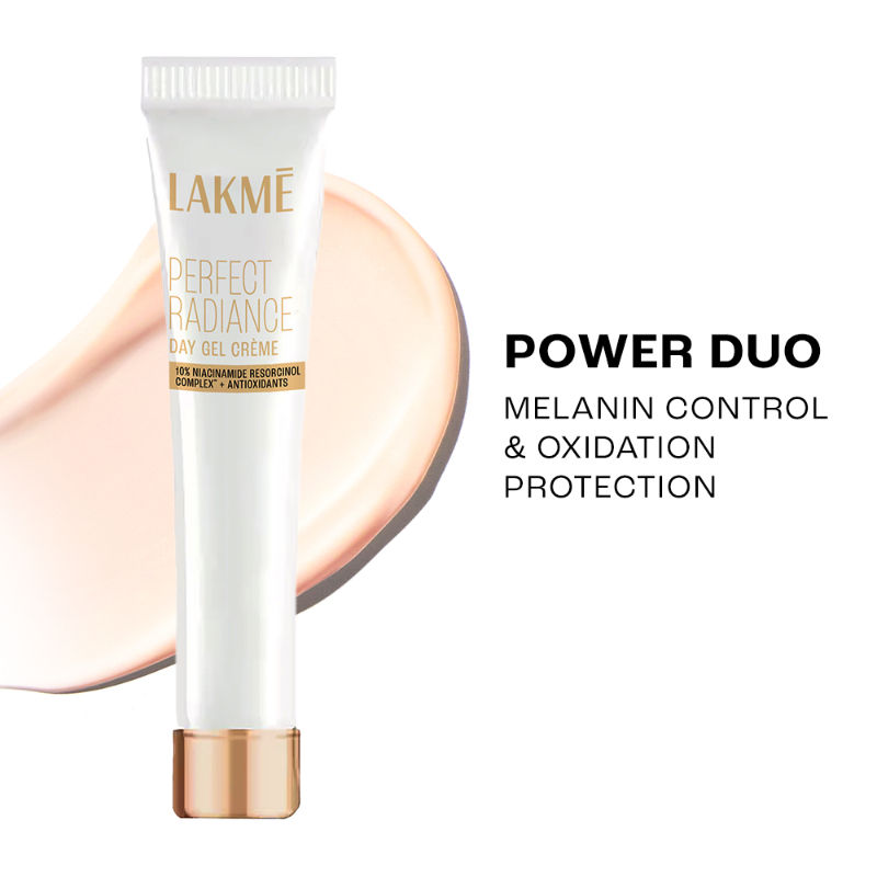 Lakme Perfect Radiance Day Gel Crème with 10% Niacinamide Resorcinol Complex & Antioxidants, 15g