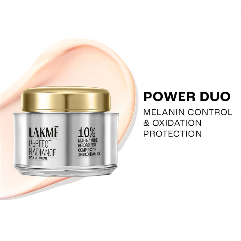 Lakme Perfect Radiance Day Gel Crème with 10% Niacinamide Resorcinol Complex & Antioxidants, 28g