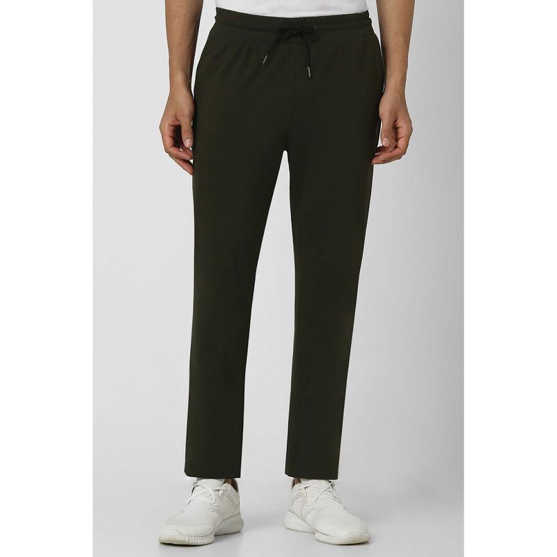 Van Heusen Men Olive Solid Regular Fit Casual Track Pant (38)