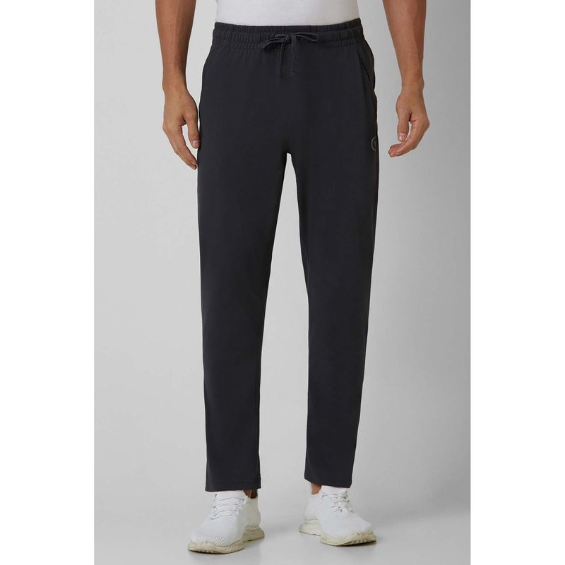 Van Heusen Men Black Solid Regular Fit Casual Track Pant (36)