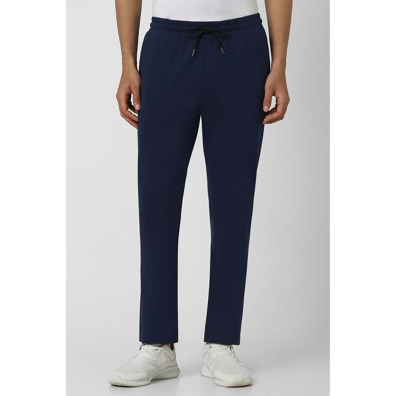 Van Heusen Men Navy Solid Regular Fit Casual Track Pant (38)