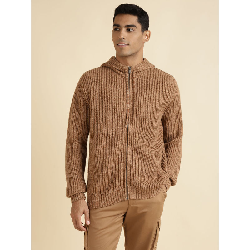 Andamen Khaki Mens Full Sleeve Hoodie Regular Fit (S)