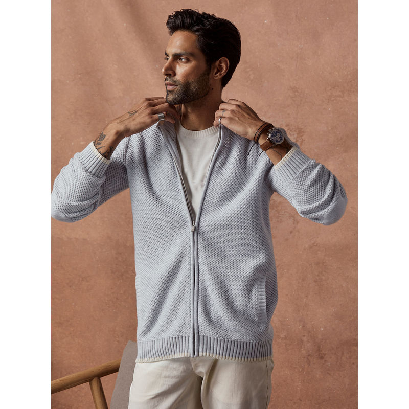 Andamen Grey Mens Full Sleeve Jacket Regular Fit (S)