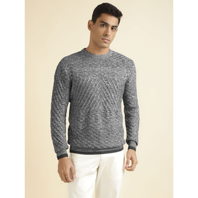 Andamen Grey Mens Full Sleeve Pullover Regular Fit (S)