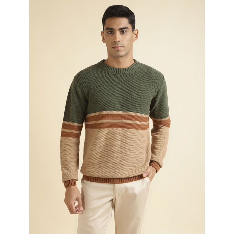 Andamen Green Mens Full Sleeve Pullover Regular Fit (S)