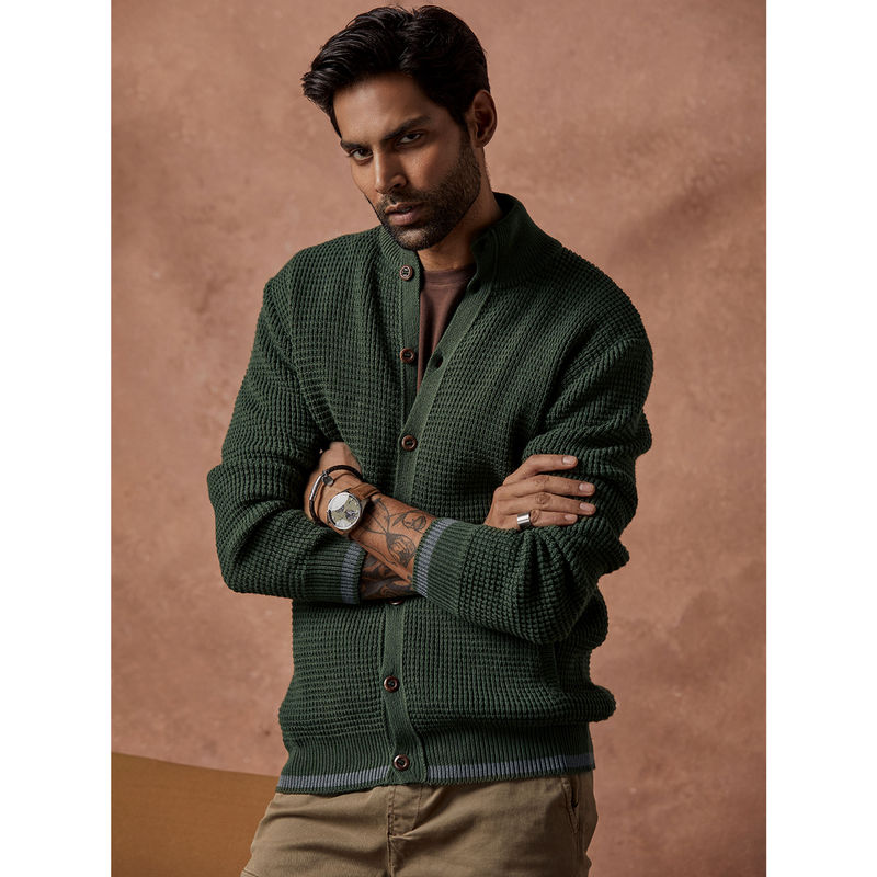 Andamen Green Mens Full Sleeve Pullover Regular Fit (M)