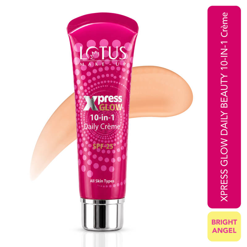 Lotus Make-Up Xpress Glow 10 In 1 Daily Beauty Face Cream SPF 25 For All Skin Types - Bright Angel