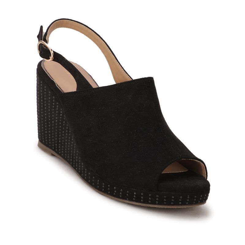 Marie Claire Solid Black Wedges (UK 4)
