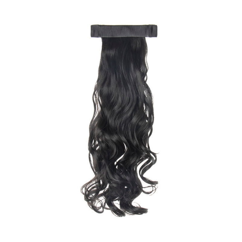 Streak Street Clip-In 20" Soft Curls Pony Tail Hair Extension - Natural Black