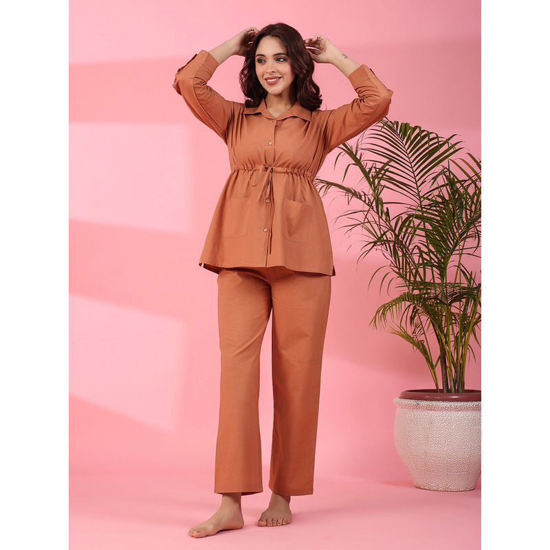 SAY Women Pure Cotton Night Suit (Set of 2) (XL)