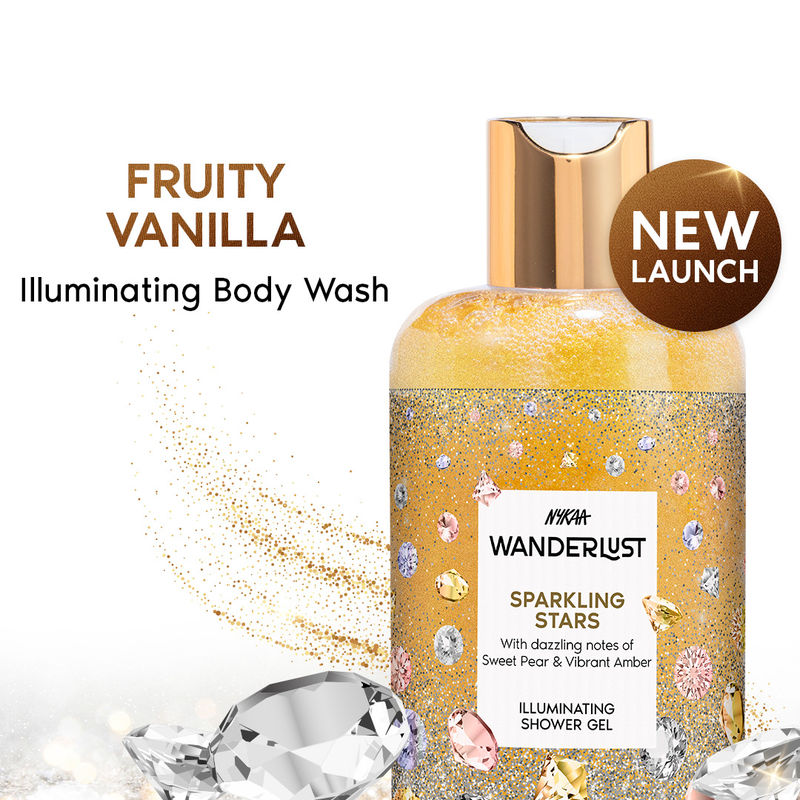 Wanderlust Sparkling Stars Body Wash - Vitamin E Hydration & Barrier Repair Fruity Vanilla (Berries, Caramel)