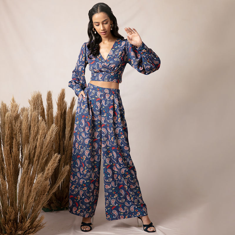 Twenty Dresses By Nykaa Fashion Flare Up In Style Pants - Blue (28)