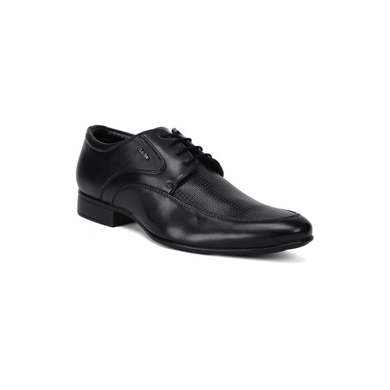 Bata Textured Black Formal Derby Shoes (UK 9)