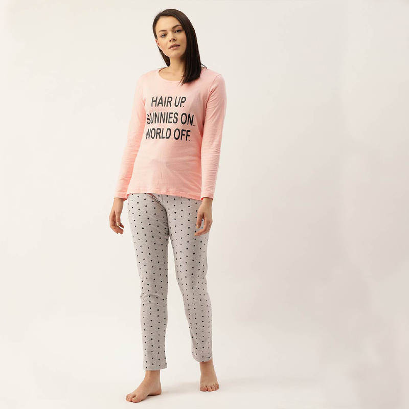 mackly Women Printed Night Suit - Multi-Color (XL)