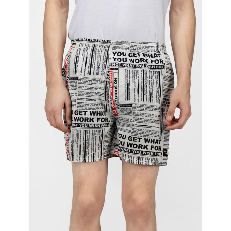 Whats Down Motivational Quotes Boxers - White (S)