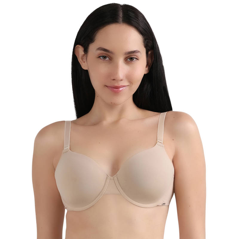 Wacoal Women Backless Multiway Padded Wired T-Shirt Bra-Beige (32DD)