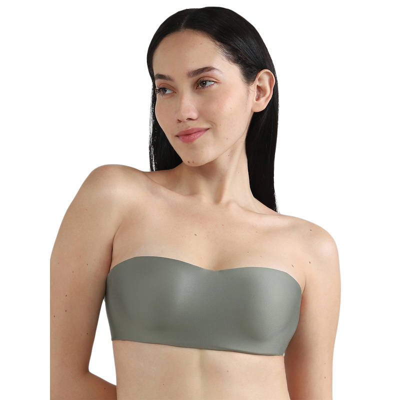 Wacoal Basic Mold Padded Wired Half Cup Strapless Bandeau T-Shirt Bra-Green (34C)