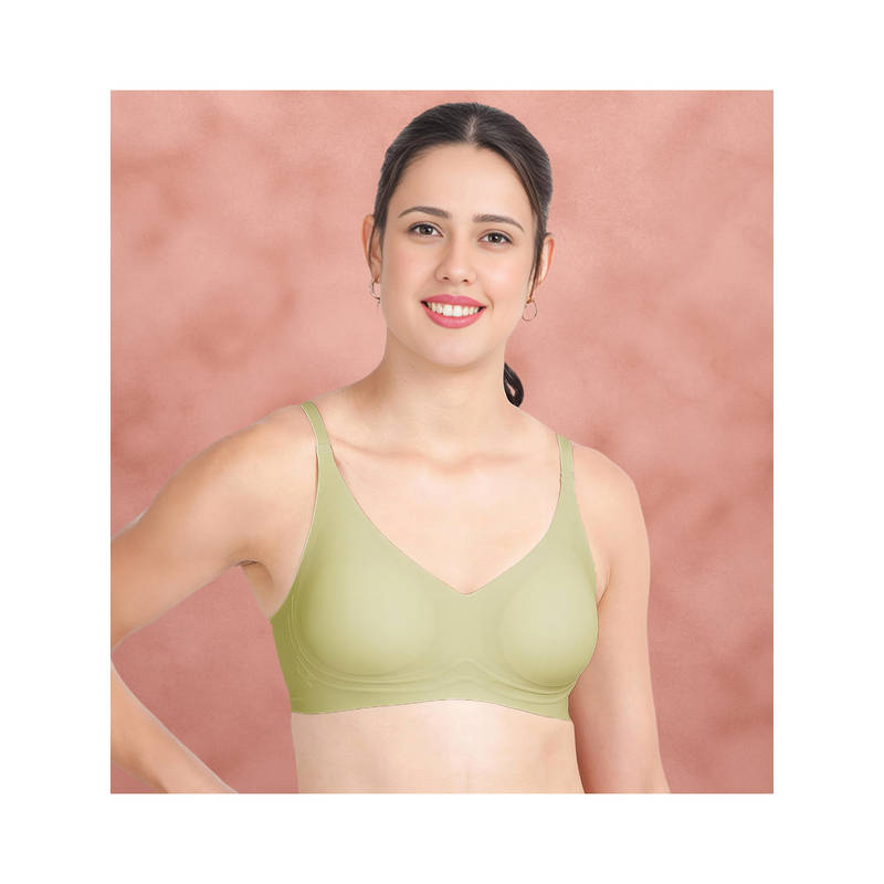 Shyaway Light Green Side Support Padded T-Shirt Bra (L)
