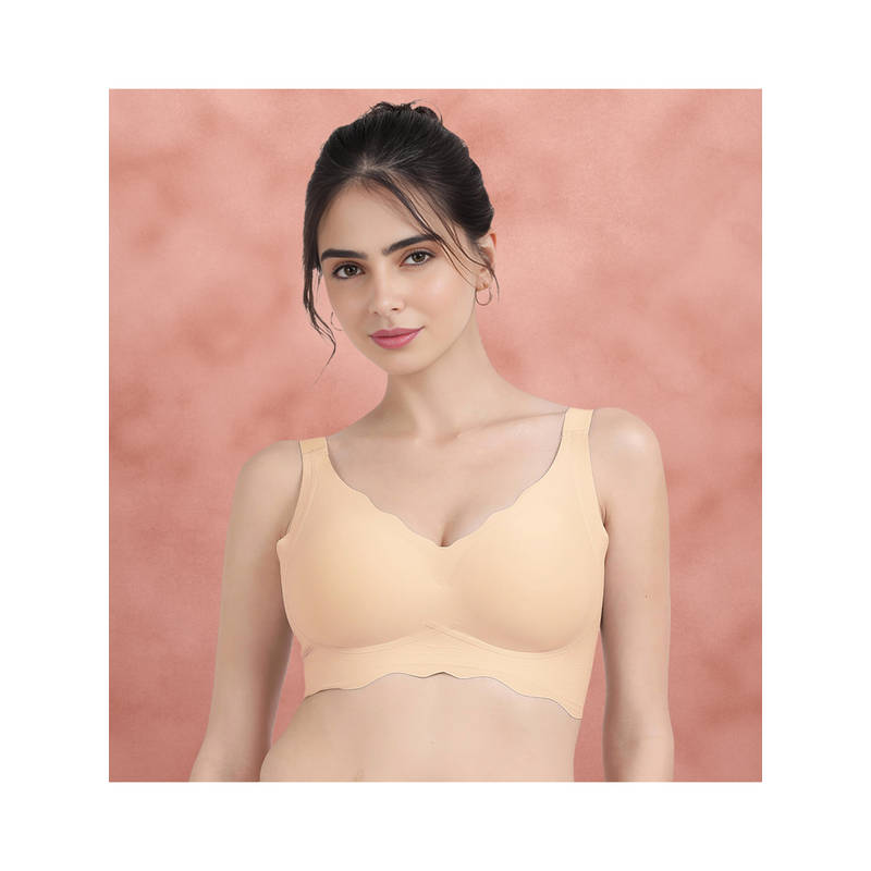 Shyaway Pearled Ivory Broad Wing Support Padded T-Shirt Bra (3XL)