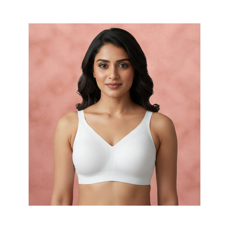 Shyaway Egg Nog Padded Wire free Firm Support T-Shirt Bra (XL)