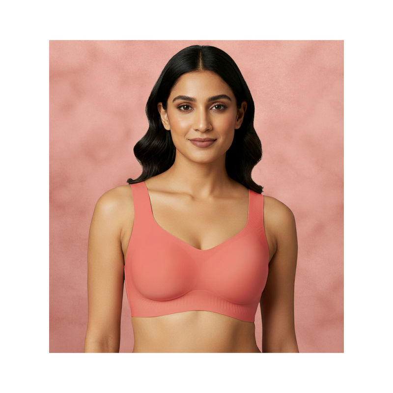 Shyaway Ash Rose Removable Padding Honeycomb Structure Back T-Shirt Bra (2XL)