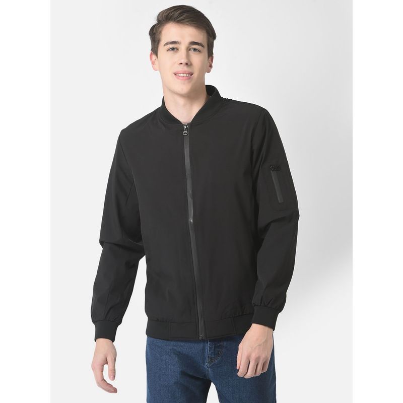CRIMSOUNE CLUB Men Black Bomber Jacket (M)