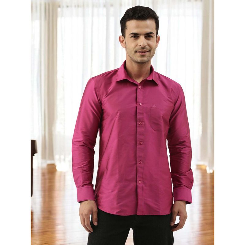 TATTVA Mens Pink Toned Polyester Opaque Slim Shirt (38)