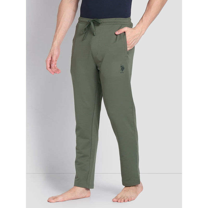 U.S. POLO ASSN. Olive Green High Stretch AR001 Track Pants (XL)